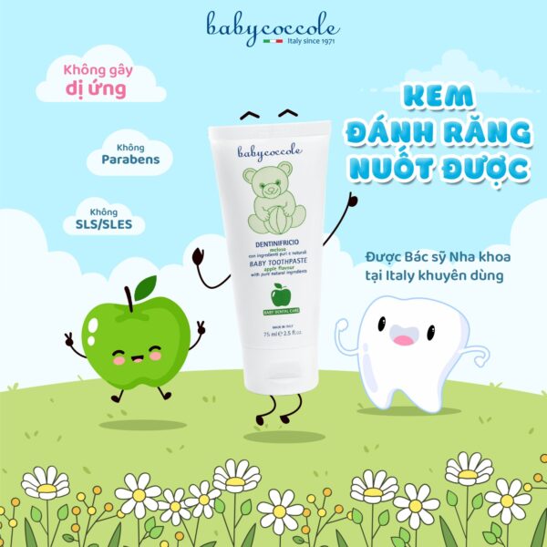 kem đánh răng trẻ em nuốt được
