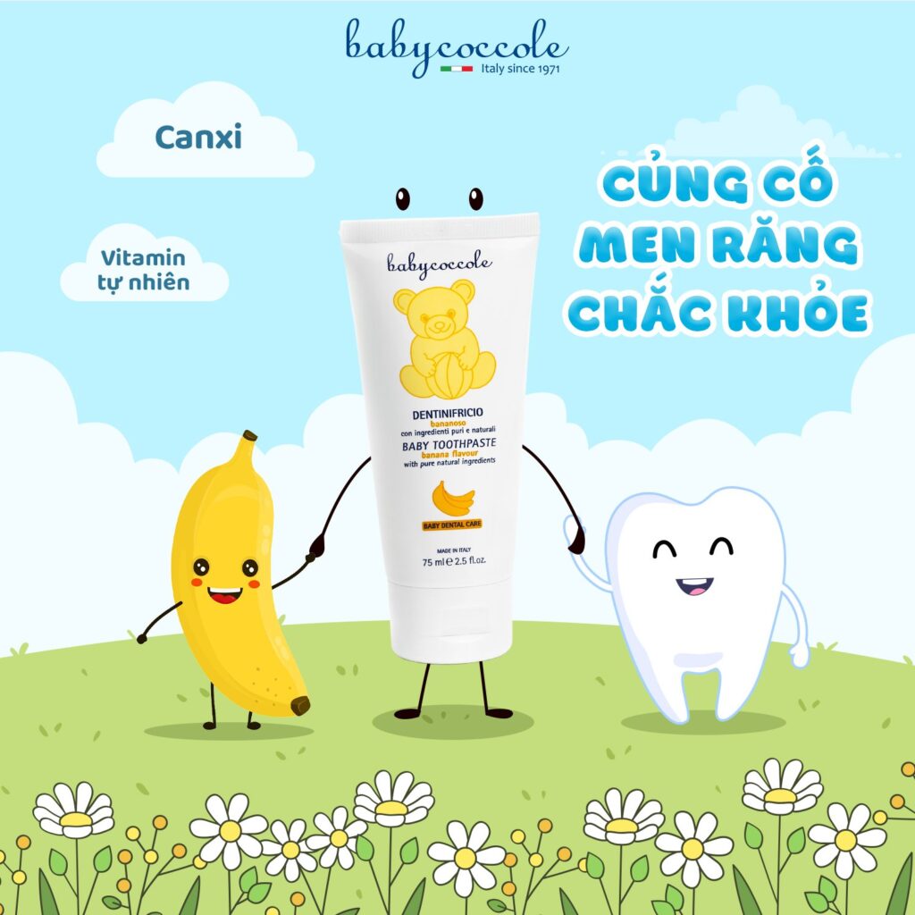 kem đánh răng trẻ em nuốt được