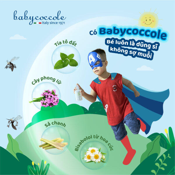 Xịt xua muỗi chiết xuất tía tô đất và cây phong lữ Babycoccole 0M+ - Hình ảnh 5