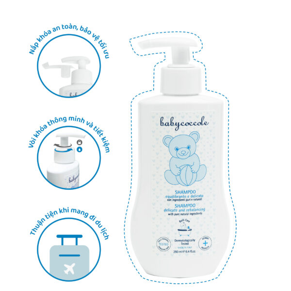 Dầu gội dịu nhẹ không cay mắt Babycoccole SHAMPOO - Hình ảnh 2
