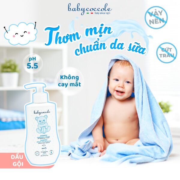 Dầu gội dịu nhẹ không cay mắt Babycoccole SHAMPOO - Hình ảnh 4