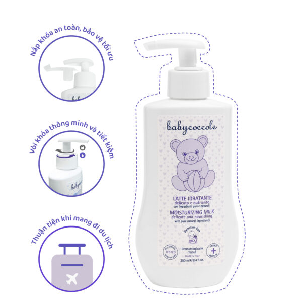 Sữa dưỡng ẩm chiết xuất hạnh nhân Babycoccole 0M+ - Hình ảnh 3