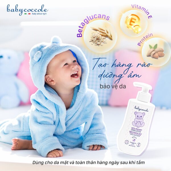 Sữa dưỡng ẩm chiết xuất hạnh nhân Babycoccole 0M+ - Hình ảnh 5