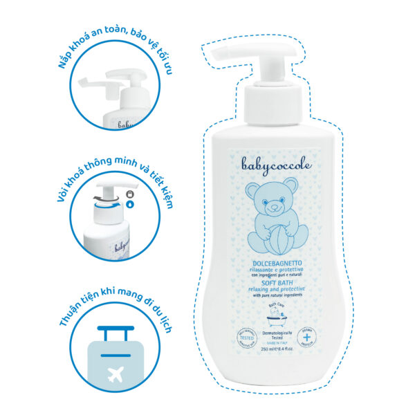 Sữa tắm giữ ẩm chiết xuất hoa sen Babycoccole 0M+ - Hình ảnh 3