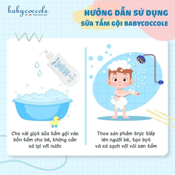 Sữa tắm gội dịu nhẹ không cay mắt Babycoccole BATH AND SHAMPOO - Hình ảnh 6
