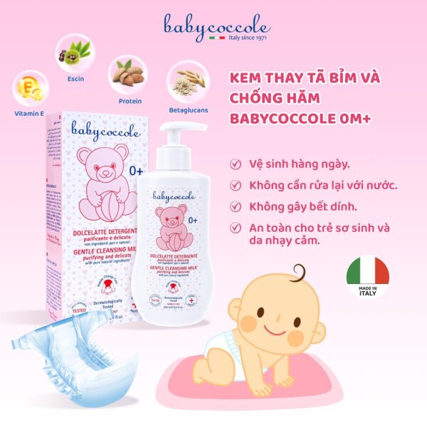 Kem thay tã bỉm và ngăn ngừa hăm Babycoccole 0M+ - Hình ảnh 4