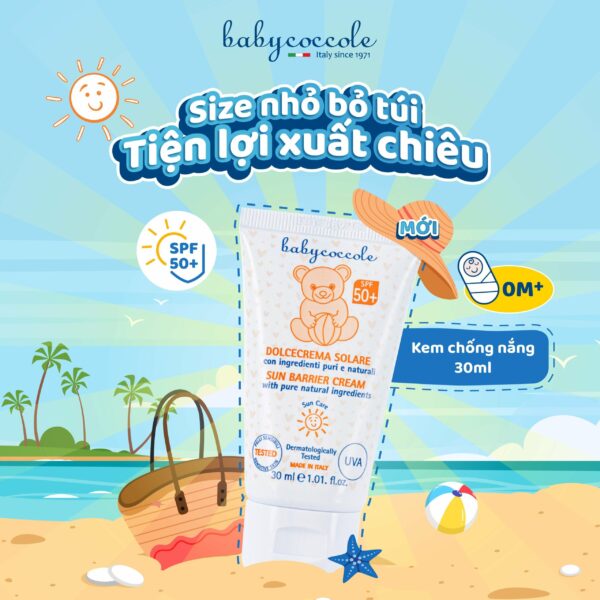 Kem chống nắng SPF50+ Babycoccole 0M+ 30ml - Hình ảnh 5